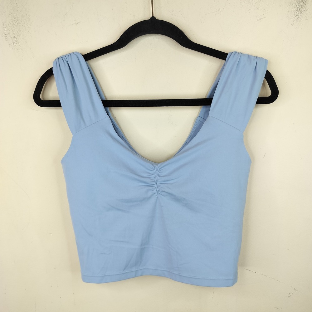 OFFLINE by Aerie Longline Sports Bra Medium Ruched Athleisure Athletic Sporty